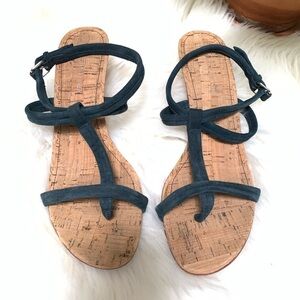 Donald J Pliner Vista Open Toe Suede Thong Sandal